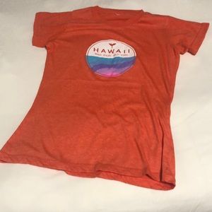Soft cool orange Hawaii t-shirt
